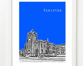 Kingston, Ontario City Poster - Kingston Ontario Skyline Print
