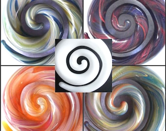 Blown Glass Spiral Custom Necklace Pendant Charm