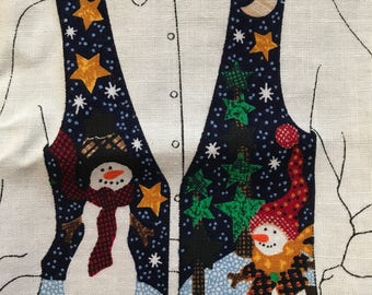 Snowman vest panel/winter fabric panel/vest fabric panel/ Christmas fabric panel/christmas vest/Christmas novelty vest/fabric panel/teacher