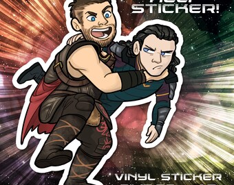 GET HELP Thor Ragnarok Loki 3" vinyl sticker