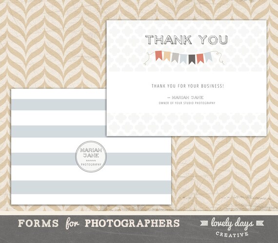 Photographer Thank You Card Template photographer thank you card template instant Photographer Thank You Card Template photographer thank you card template instant