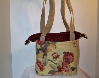 Insulated Lunch Bag, lunch Cooler, Drawstring lunch Sack, 5" by 8" BPA Food safe Lunchbox