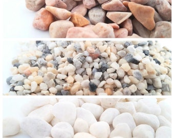 1/2 lb Natural Stones and Pea Gravel for Bonsai Terrarium Succulent Air Plant Aquarium Crafts DIY Decorative Rocks Garden Accessories