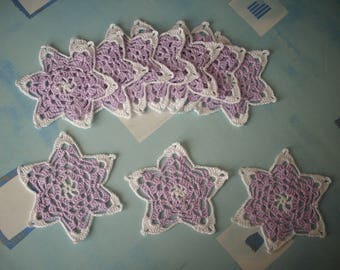 coasters stars purple and white