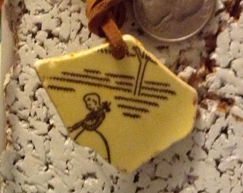 Ocean Polished Pottery "Country Girl" Pendant