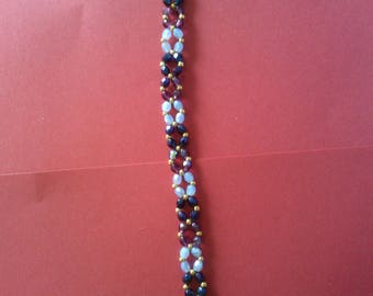 Bracelet light blue, dark and purple