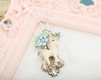 Unicorn - Unicorn Necklace - Unicorn Pendant - Unicorn Jewelry - Unicorn Jewellery - Silver Chain Necklace - Frenchtutu Unicorn Necklace