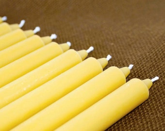 100% Pure Beeswax Candles - 10" Colonials (set of 12)