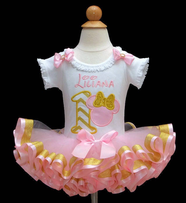 1st Birthday Girl Outfit Pink And Gold 1st Birthday Outfit Baby Girl