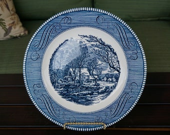 Vintage Currier and Ives The Old Grist Mill Plate