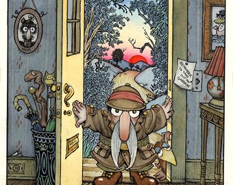 Mercer Mayer's Professor Wormbog Giclee Print signed PWZ0038_03 Free Shipping