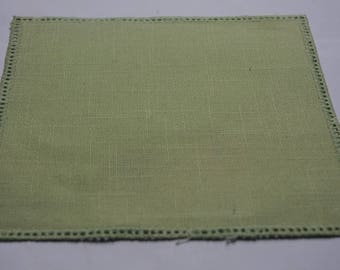 square of fabric to crochet