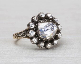 Vintage Dutch Rose-cut Diamond Cluster Ring
