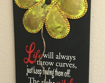 Life Will Always Throw Curves Baseball Softball Sign Decor Inspirational Quote Life Will Always Throw Curves Baseball Softball Sign Decor Inspirational Quote