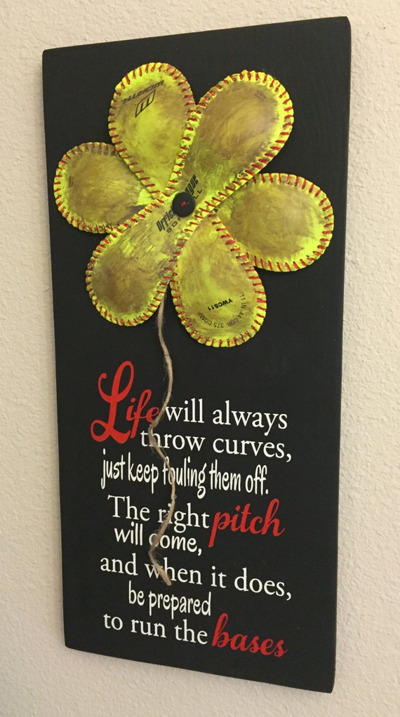 Wall Decor Softball Life Will Always Throw Curves Wall Decor Softball Life Will Always Throw Curves