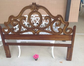 BAROQUE ROCOCO QUEEN Headboard / Hollywood Regency Queen Headboard / Ornate Scroll Headboard Paris Apt Style at Retro Daisy Girl
