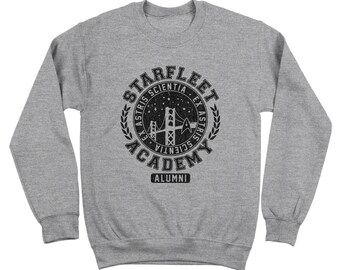 Starfleet Academy Alumni Funny Humor San Fran Star Trek Retro Geek Crewneck Sweatshirt DT1479