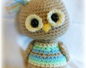 Scrappy Owls;CROCHET PATTERN PDF