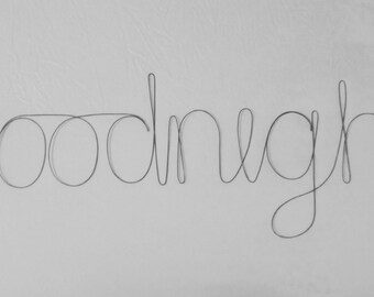 GOODNIGHT Wire Words Wall Hanging