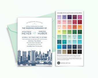 Sample: Philadelphia City Skyline Invitation