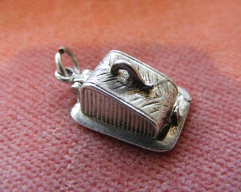 B) Vintage Sterling Silver Charm Cheese dish opens to enamel mouse and cheese