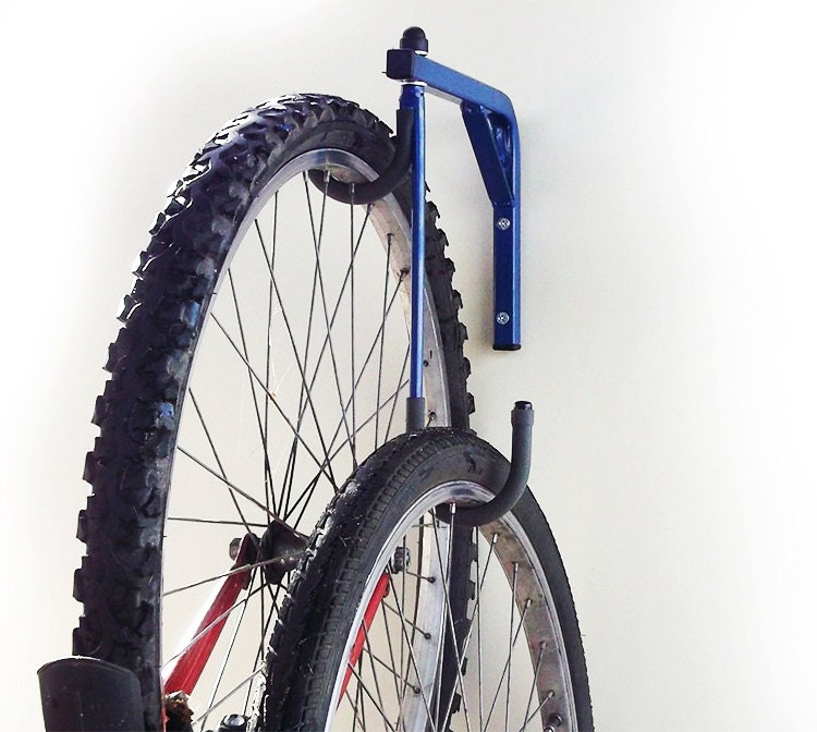2 Bike Bicycle Wall Mounted Hanging Rack Space Saving Storage