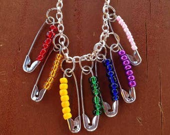 Rainbow Pride Dangle Necklace