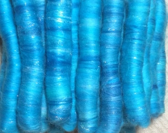 Holiday Sale - Turquoise Breeze - Art Fiber Rolags