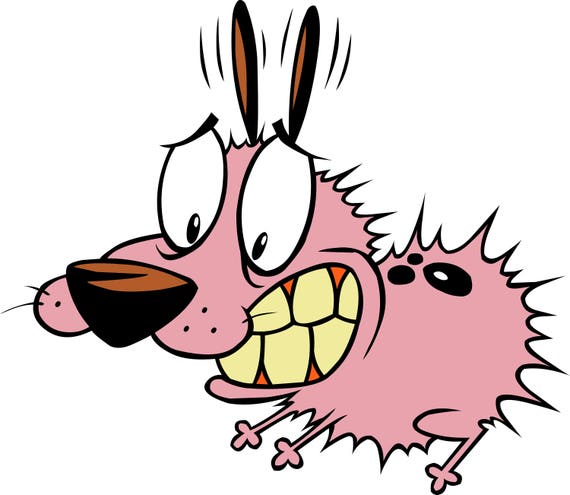 Courage The Cowardly Dog Svg/Eps/Png/Jpg/Cliparts,Printable, Silhouette ...