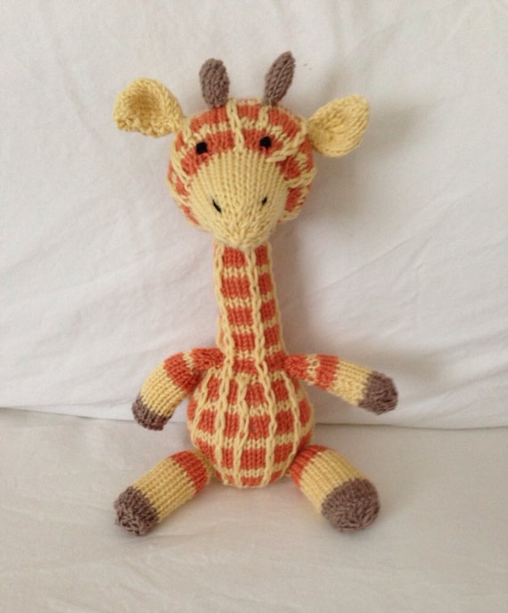 knitted giraffe toy