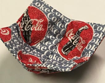 Coke Bowl Cozy, soup bowl holder, 10" square