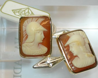 Cufflinks for men with cameos "Guerriero"