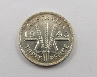 Australia 1943Three Pence Coin.KM#37