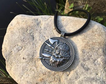 Solid Sterling Silver 925 The Warrior in attack in Pendant Ethnic