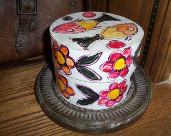 Set of Vintage Guatemala Handmade Nesting Boxes Round