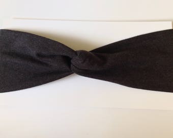 Dark Gray Cotton Turban Headband