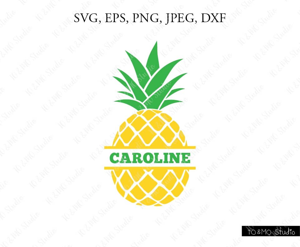 Download Pineapple Split Monogram SVG Pineapple SVG Pineapple