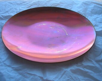 Copper Saucer for Enameling, Heavy Gauge Saucer, 5 1/2" Diameter, Vintage Copper Saucer, Enameling Supplies, Concave Metal Saucer, Crafts