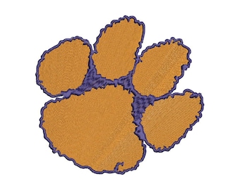 5 SIZE Clemson Tigers football Embroidery Designs Football Embroidery Designs Football Logo PES Embroidery Football Applique