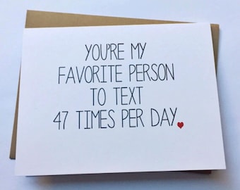 Funny Love Card - Boyfriend Card - Love Card - Friend Card - Anniversary Card