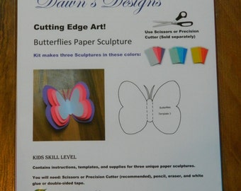 Butterflies Paper Art Kit for Kids