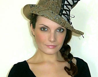 Top Hat,Mustard,Corset,Steampunk,Mad Hatter,Halloween,Burlesque,Vaudeville,Victorian,Circus,Goth,Cabaret,Costume,Magician,Fantasy.Fafastyle