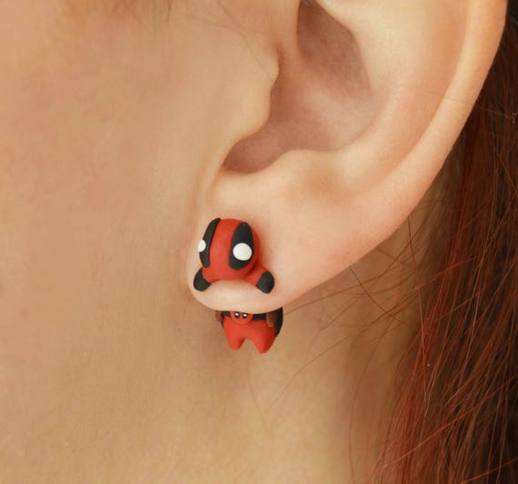 Deadpool Earrings - Baby Deadpool in Your Ear Hole