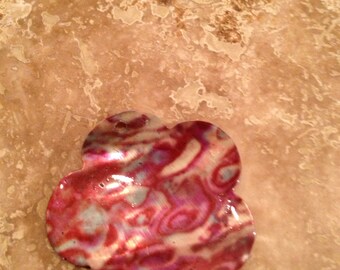 Flower paua shell pendant