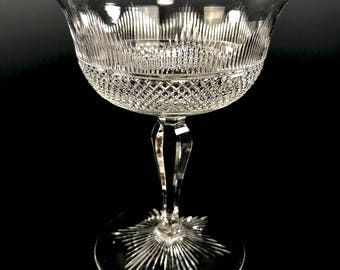HAWKES American Cut Glass 9 Champagne Coupes SIGNED