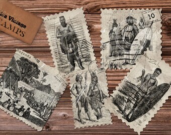 African Vintage Stamps