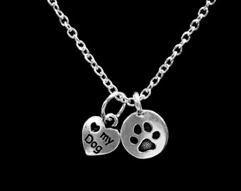 Love My Dog Animal Charm Necklace