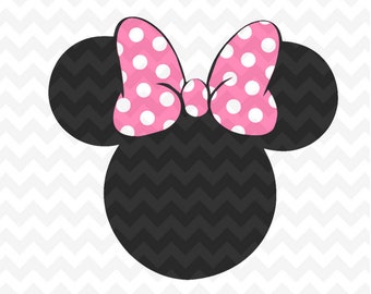 Minnie Mouse SVG, LAYERED Minnie mouse instant Download Minnie Mouse Head Vector Minnie Mouse Cut File, Minnie Mouse for Silhouette and Cri