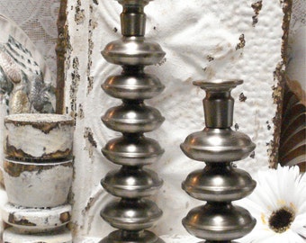 Set Tall 11" Metal Candlesticks