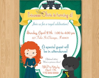 Merida invitation | Etsy